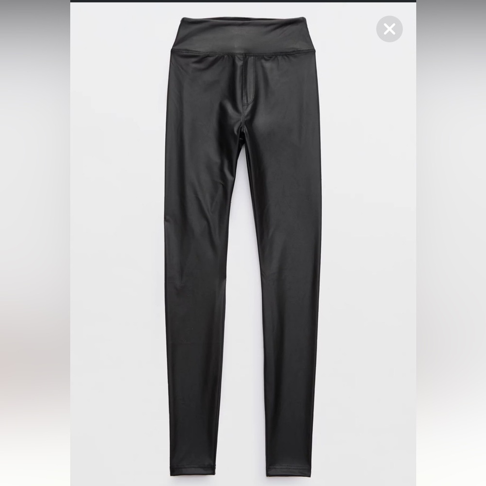 Aerie Offline faux leather leggings, NWT - Picture 7 of 8